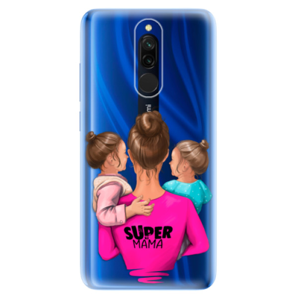 Silikonové odolné pouzdro iSaprio - Super Mama - Two Girls na mobil Xiaomi Redmi 8 (Silikonový kryt, obal, pouzdro iSaprio - Super Mama - Two Girls na mobilní telefon Xiaomi Redmi 8)