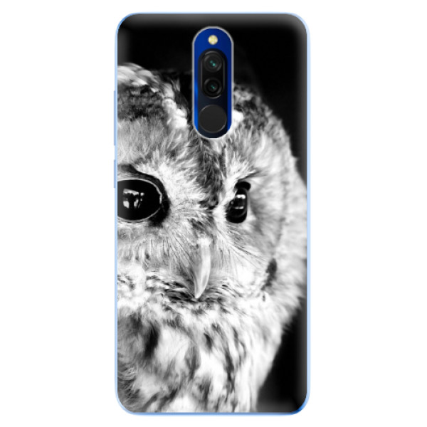 Odolné silikonové pouzdro iSaprio - BW Owl - Xiaomi Redmi 8