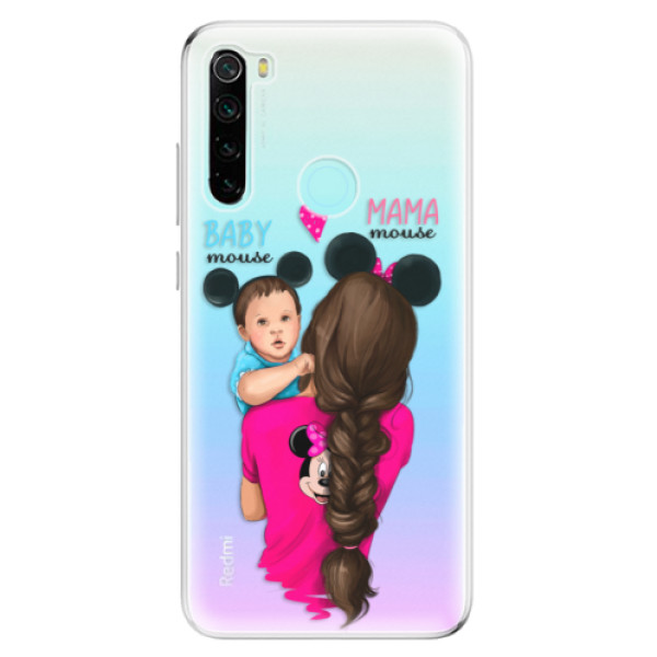 Odolné silikonové pouzdro iSaprio - Mama Mouse Brunette and Boy - Xiaomi Redmi Note 8