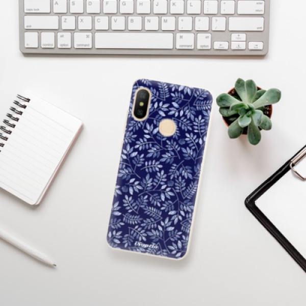 Silikonové pouzdro iSaprio - Xiaomi Mi A2 Lite - Blue Leaves 05
