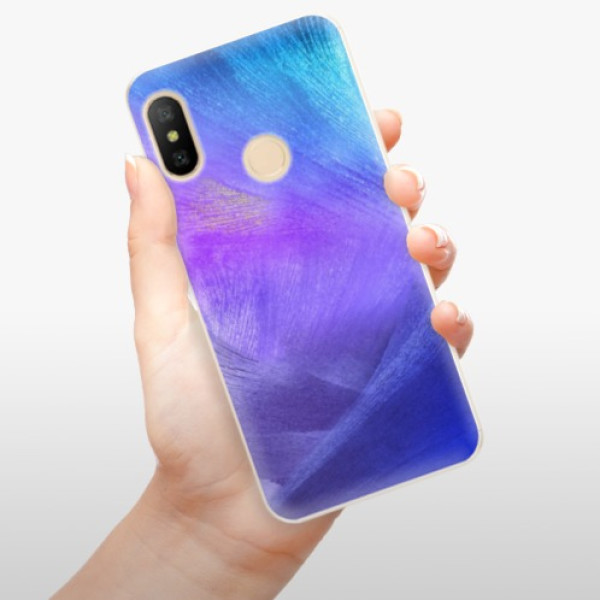 Silikonové pouzdro iSaprio - Xiaomi Mi A2 Lite - Purple Feathers