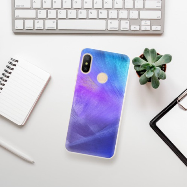 Silikonové pouzdro iSaprio - Xiaomi Mi A2 Lite - Purple Feathers