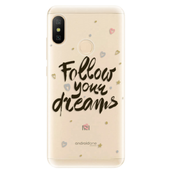 Odolné silikonové pouzdro iSaprio - Follow Your Dreams - black - Xiaomi Mi A2 Lite