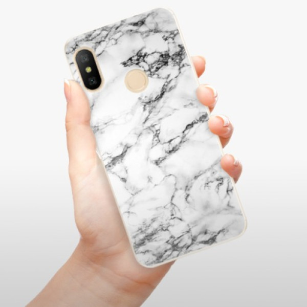 Silikonové pouzdro iSaprio - Xiaomi Mi A2 Lite - White Marble 01