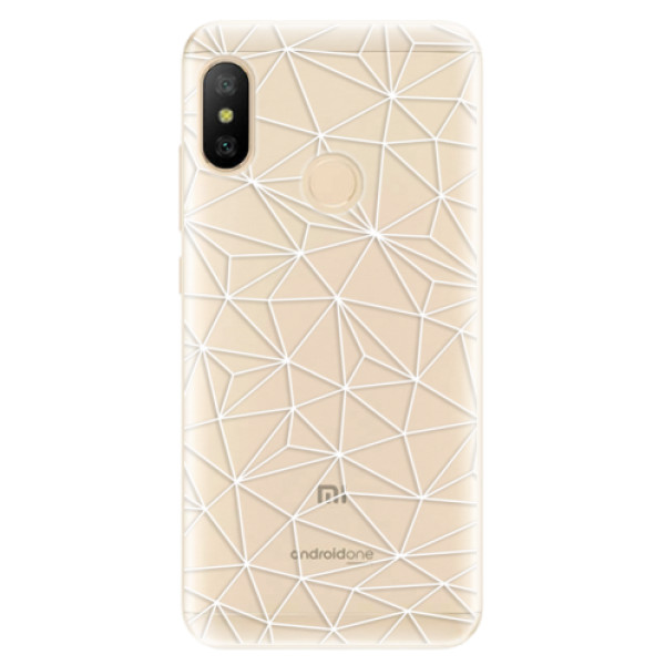 Odolné silikonové pouzdro iSaprio - Abstract Triangles 03 - white - Xiaomi Mi A2 Lite