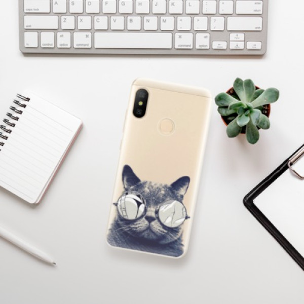 Silikonové pouzdro iSaprio - Xiaomi Mi A2 Lite - Crazy Cat 01