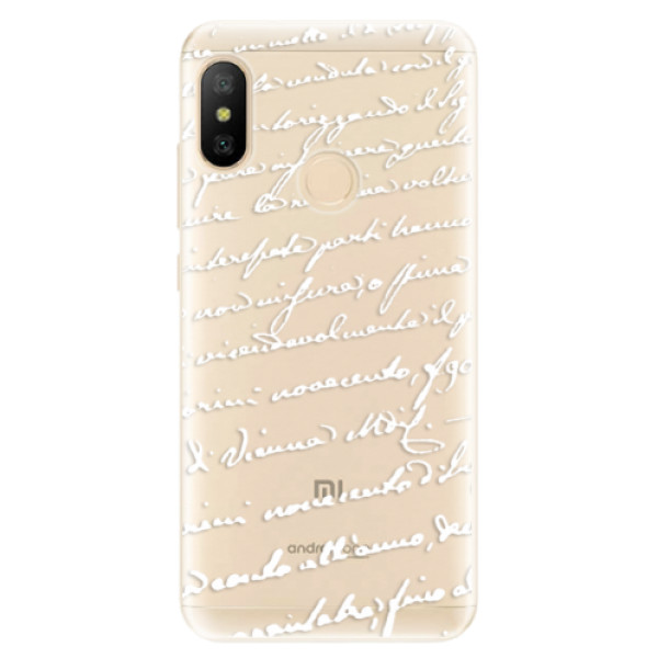 Odolné silikonové pouzdro iSaprio - Handwriting 01 - white - Xiaomi Mi A2 Lite
