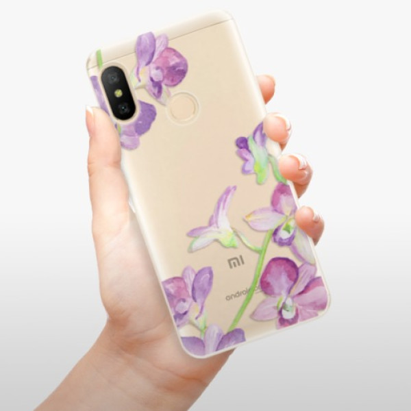 Silikonové pouzdro iSaprio - Xiaomi Mi A2 Lite - Purple Orchid