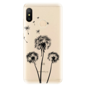 Silikonové pouzdro iSaprio - Xiaomi Mi A2 Lite - Three Dandelions black