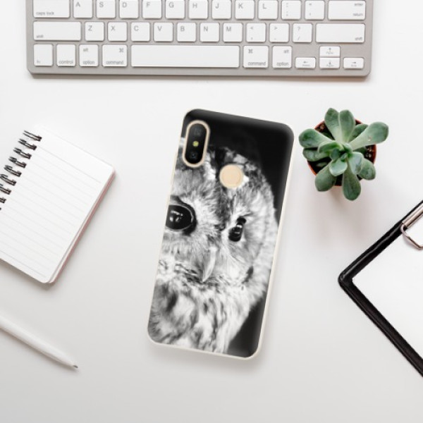 Silikonové pouzdro iSaprio - Xiaomi Mi A2 Lite - BW Owl