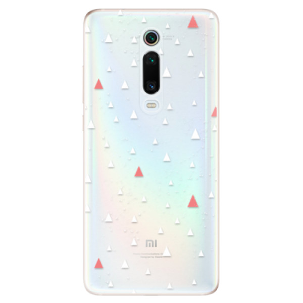 Odolné silikonové pouzdro iSaprio - Abstract Triangles 02 - white - Xiaomi Mi 9T Pro