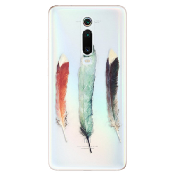 Odolné silikonové pouzdro iSaprio - Three Feathers - Xiaomi Mi 9T Pro