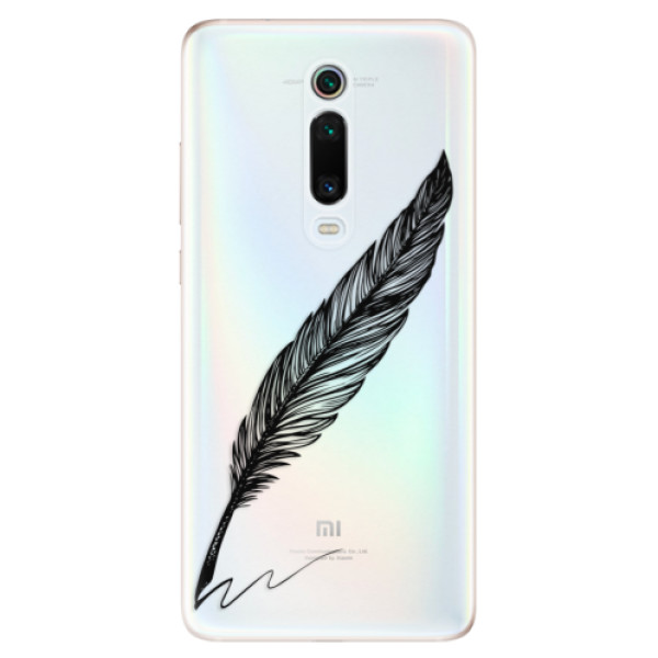 Odolné silikonové pouzdro iSaprio - Writing By Feather - black - Xiaomi Mi 9T Pro