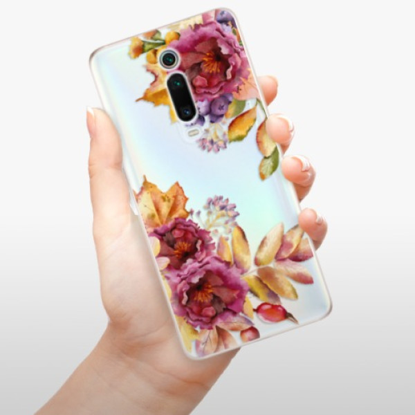 Silikonové pouzdro iSaprio - Xiaomi Mi 9T Pro - Fall Flowers
