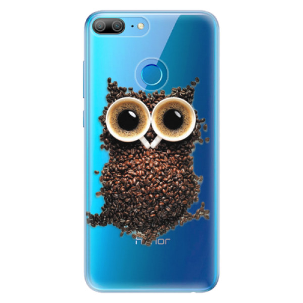 Odolné silikonové pouzdro iSaprio - Owl And Coffee na mobil Honor 9 Lite (Odolné silikonové pouzdro, kryt, obal iSaprio - Owl And Coffee na mobil Honor 9 Lite)