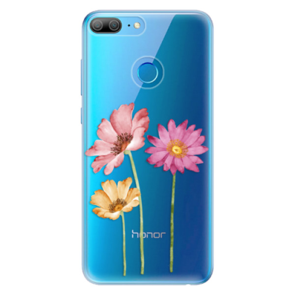 Odolné silikonové pouzdro iSaprio - Three Flowers na mobil Honor 9 Lite (Odolné silikonové pouzdro, kryt, obal iSaprio - Three Flowers na mobil Honor 9 Lite)