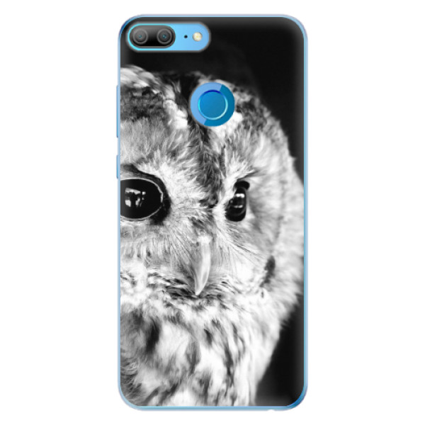 Odolné silikonové pouzdro iSaprio - BW Owl na mobil Honor 9 Lite (Odolné silikonové pouzdro, kryt, obal iSaprio - BW Owl na mobil Honor 9 Lite)
