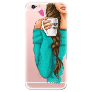 Odolné silikonové pouzdro iSaprio - My Coffe and Brunette Girl na mobil Apple iPhone 6 Plus / 6S Plus