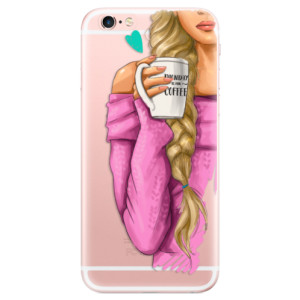 Odolné silikonové pouzdro iSaprio - My Coffe and Blond Girl na mobil Apple iPhone 6 Plus / 6S Plus