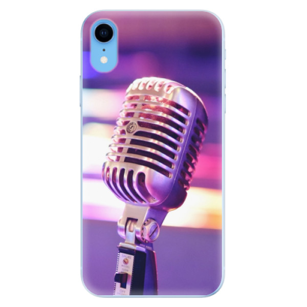 Odolné silikonové pouzdro iSaprio - Vintage Microphone - iPhone XR
