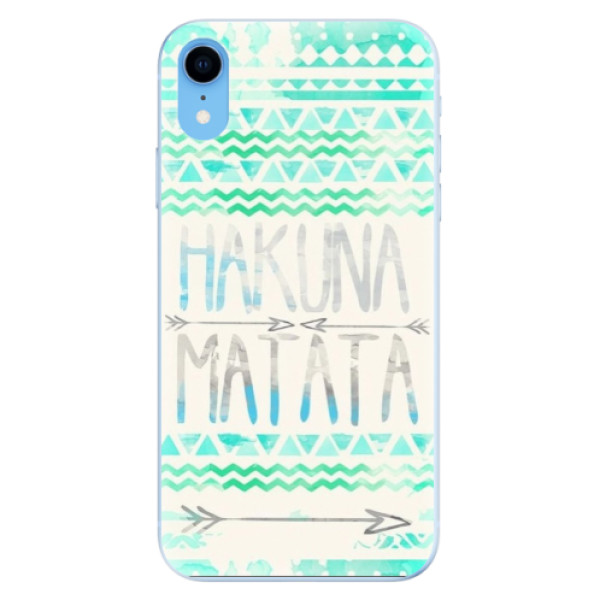 Odolné silikonové pouzdro iSaprio - Hakuna Matata Green - iPhone XR