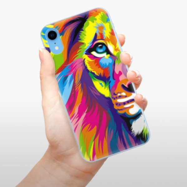 Silikonové pouzdro iSaprio - Apple iPhone XR - Rainbow Lion