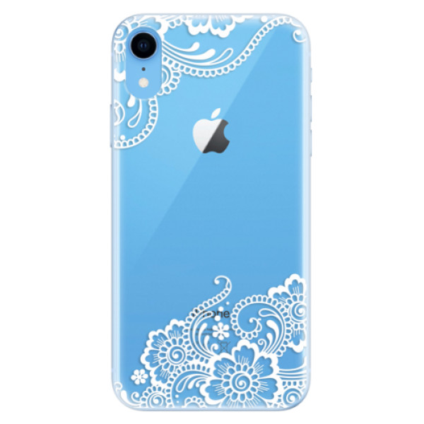 Odolné silikonové pouzdro iSaprio - White Lace 02 - iPhone XR