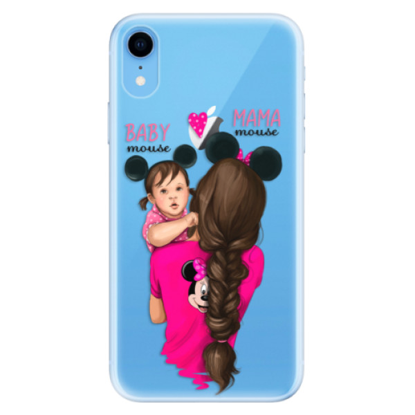 Odolné silikonové pouzdro iSaprio - Mama Mouse Brunette and Girl na mobil Apple iPhone XR (Odolné silikonové pouzdro, kryt, obal iSaprio - Mama Mouse Brunette and Girl na mobil Apple iPhone XR)