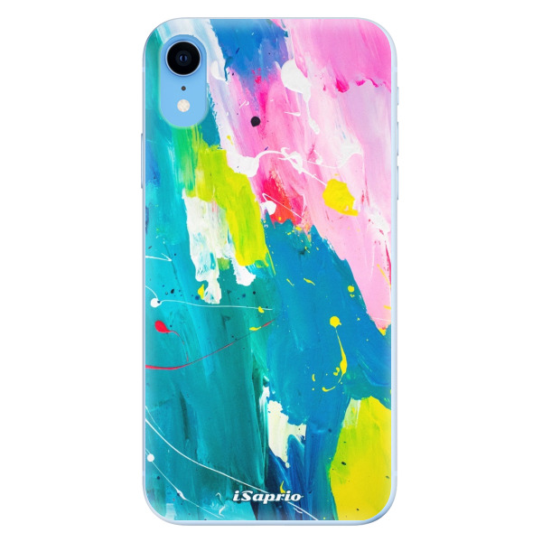 Odolné silikonové pouzdro iSaprio - Abstract Paint 04 - iPhone XR
