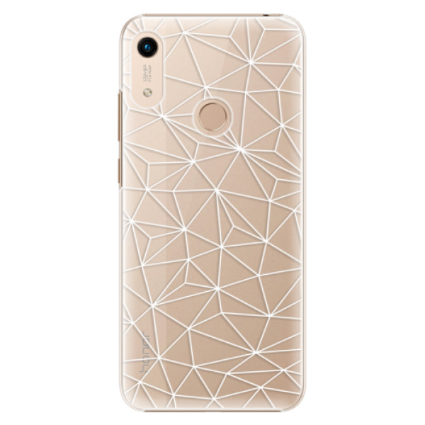 Plastové pouzdro iSaprio - Abstract Triangles 03 - white - Huawei Honor 8A