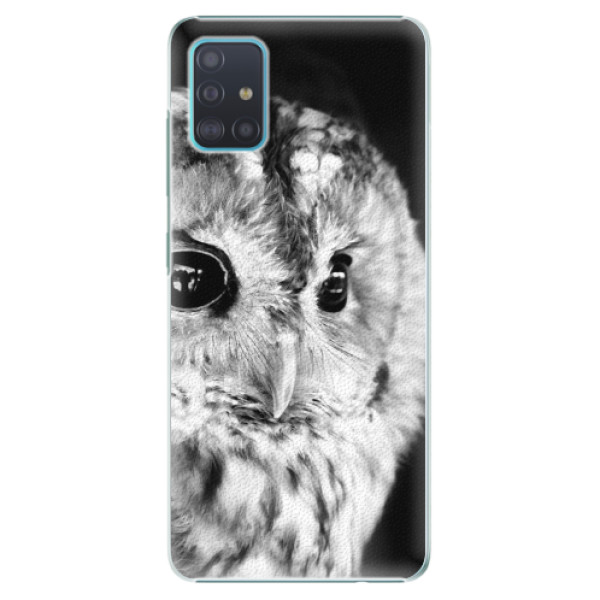 Plastové pouzdro iSaprio - BW Owl - Samsung Galaxy A51