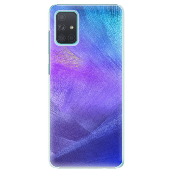 Plastové pouzdro iSaprio - Purple Feathers na mobil Samsung Galaxy A71 (Plastové pouzdro, kryt, obal iSaprio - Purple Feathers na mobil Samsung Galaxy A71)