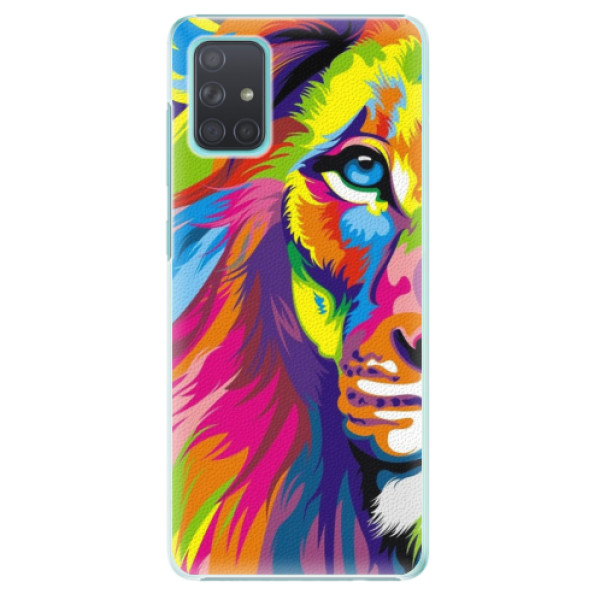 Plastové pouzdro iSaprio - Rainbow Lion na mobil Samsung Galaxy A71 (Plastové pouzdro, kryt, obal iSaprio - Rainbow Lion na mobil Samsung Galaxy A71)