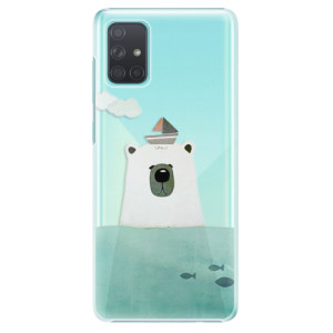 Plastové pouzdro iSaprio - Bear With Boat na mobil Samsung Galaxy A71