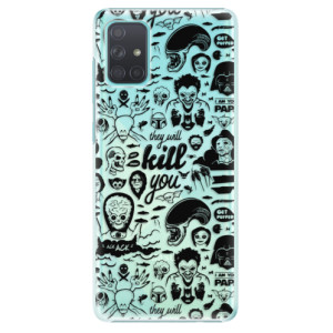Plastové pouzdro iSaprio - Comics 01 - black na mobil Samsung Galaxy A71