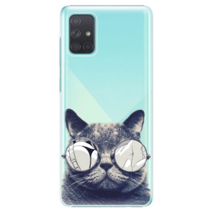 Plastové pouzdro iSaprio - Crazy Cat 01 na mobil Samsung Galaxy A71