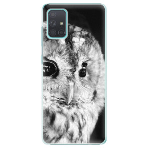 Plastové pouzdro iSaprio - BW Owl na mobil Samsung Galaxy A71