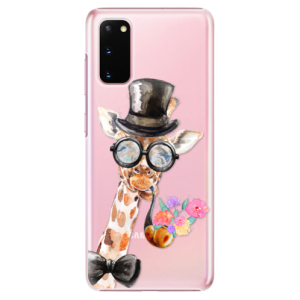 Plastové pouzdro iSaprio - Sir Giraffe - Samsung Galaxy S20