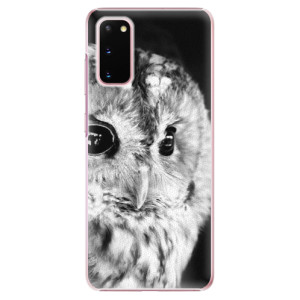 Plastové pouzdro iSaprio - BW Owl na mobil Samsung Galaxy S20