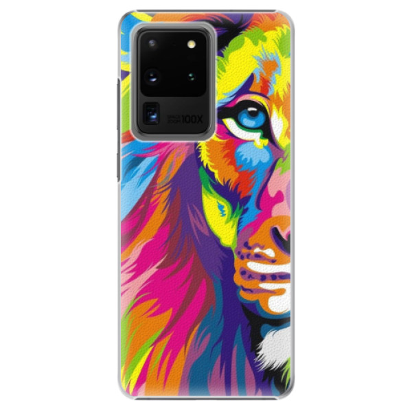 Levně Plastové pouzdro iSaprio - Rainbow Lion - Samsung Galaxy S20 Ultra