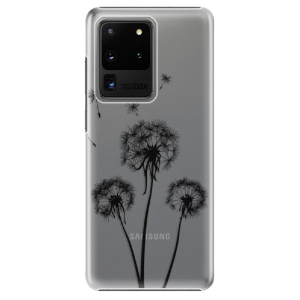 Plastové pouzdro iSaprio - Three Dandelions - black - Samsung Galaxy S20 Ultra