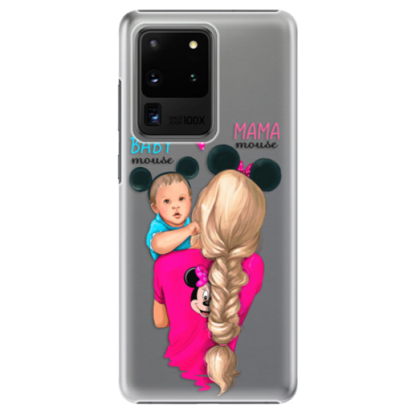 Plastové pouzdro iSaprio - Mama Mouse Blonde and Boy - Samsung Galaxy S20 Ultra