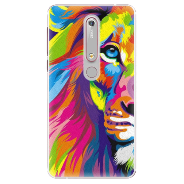 Plastové pouzdro iSaprio - Rainbow Lion - Nokia 6.1
