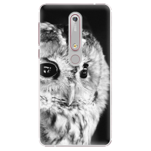 Plastové pouzdro iSaprio - BW Owl - Nokia 6.1