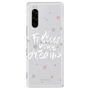Plastové pouzdro iSaprio - Follow Your Dreams - white na mobil Sony Xperia 5