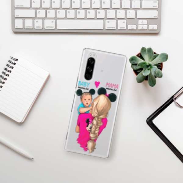 Plastové pouzdro iSaprio - Mama Mouse Blonde and Boy na mobil Sony Xperia 5 - VÝPRODEJ