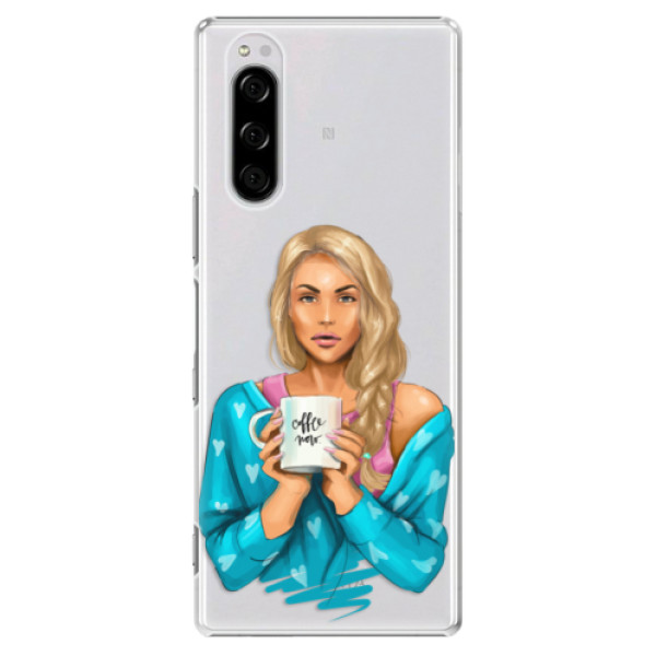 Plastové pouzdro iSaprio - Coffe Now - Blond - Sony Xperia 5