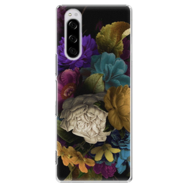 Plastové pouzdro iSaprio - Dark Flowers na mobil Sony Xperia 5 (Plastové pouzdro, kryt, obal iSaprio - Dark Flowers na mobil Sony Xperia 5)