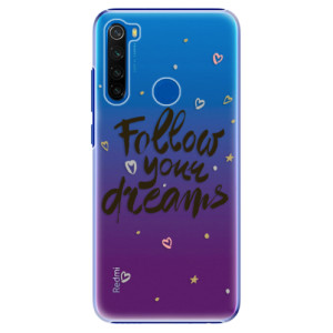 Plastové pouzdro iSaprio - Follow Your Dreams - black na mobil Xiaomi Redmi Note 8T