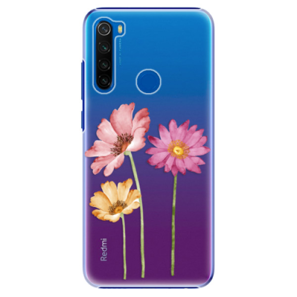 Plastové pouzdro iSaprio - Three Flowers - Xiaomi Redmi Note 8T